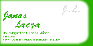 janos lacza business card